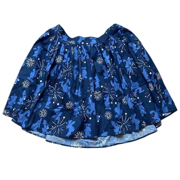 Torrid x Disney Americana Mickey And Friends Blue Mini Poplin Skater Skirt 1 NWT - Picture 4 of 10